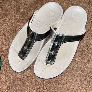 Fitflop jeweled grey sandals 5